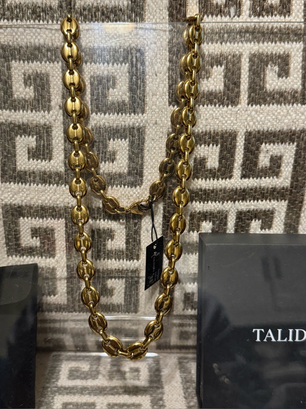 Gold-Tone Ball-Link Men's Chain Necklace